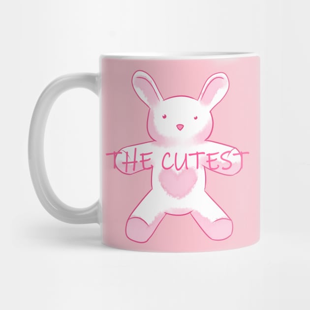 The cutest bunny pink and white by Demonic cute cat